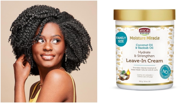 African Pride Moisture Miracle Coconut Oil & Baobab Oil Leave-In Hair Cream