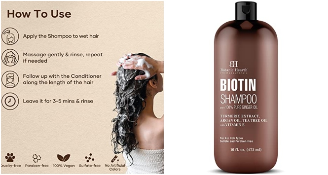 Botanic Hearth Biotin Shampoo with Ginger Oil & Keratin